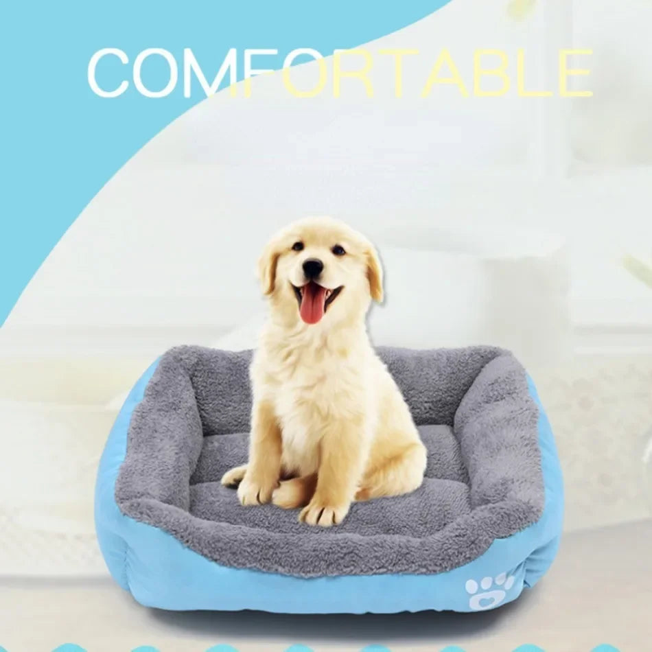 Large Square Nest Pet Large Dog Bed for Small Medium Dogs Soft Fleece Nest Big Dog Sofa Bed Winter Warm Cat House for Pet