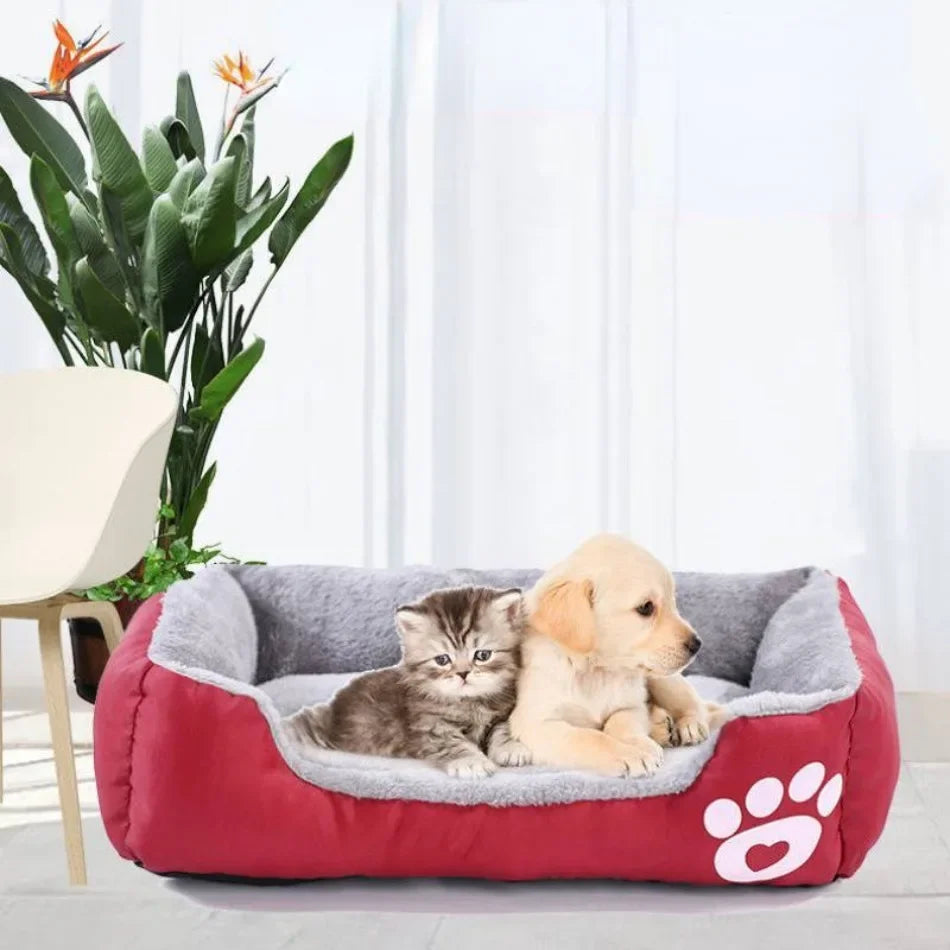 Large Square Nest Pet Large Dog Bed for Small Medium Dogs Soft Fleece Nest Big Dog Sofa Bed Winter Warm Cat House for Pet