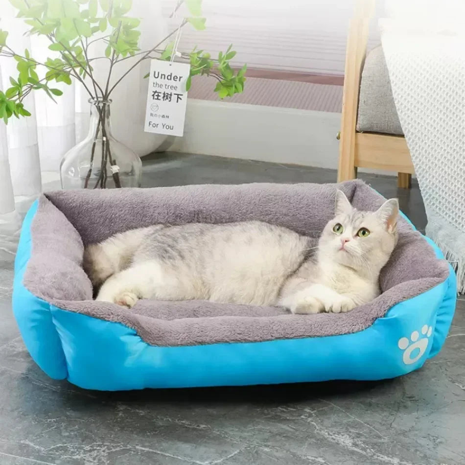 Large Square Nest Pet Large Dog Bed for Small Medium Dogs Soft Fleece Nest Big Dog Sofa Bed Winter Warm Cat House for Pet