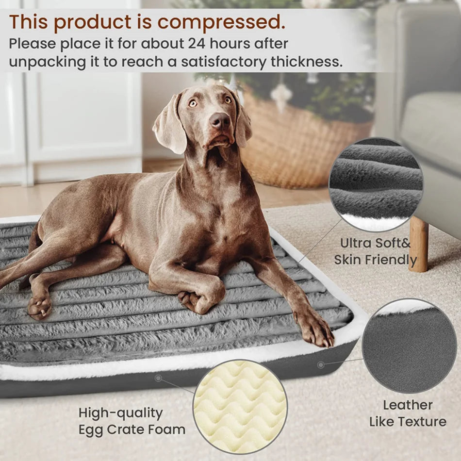 Dog Bed Mat with Zipper Remolvable Pet Mattress for Dog Sleeping Mat Washable Dog Mattress Pet Pad Cushion for Small Medium Pet